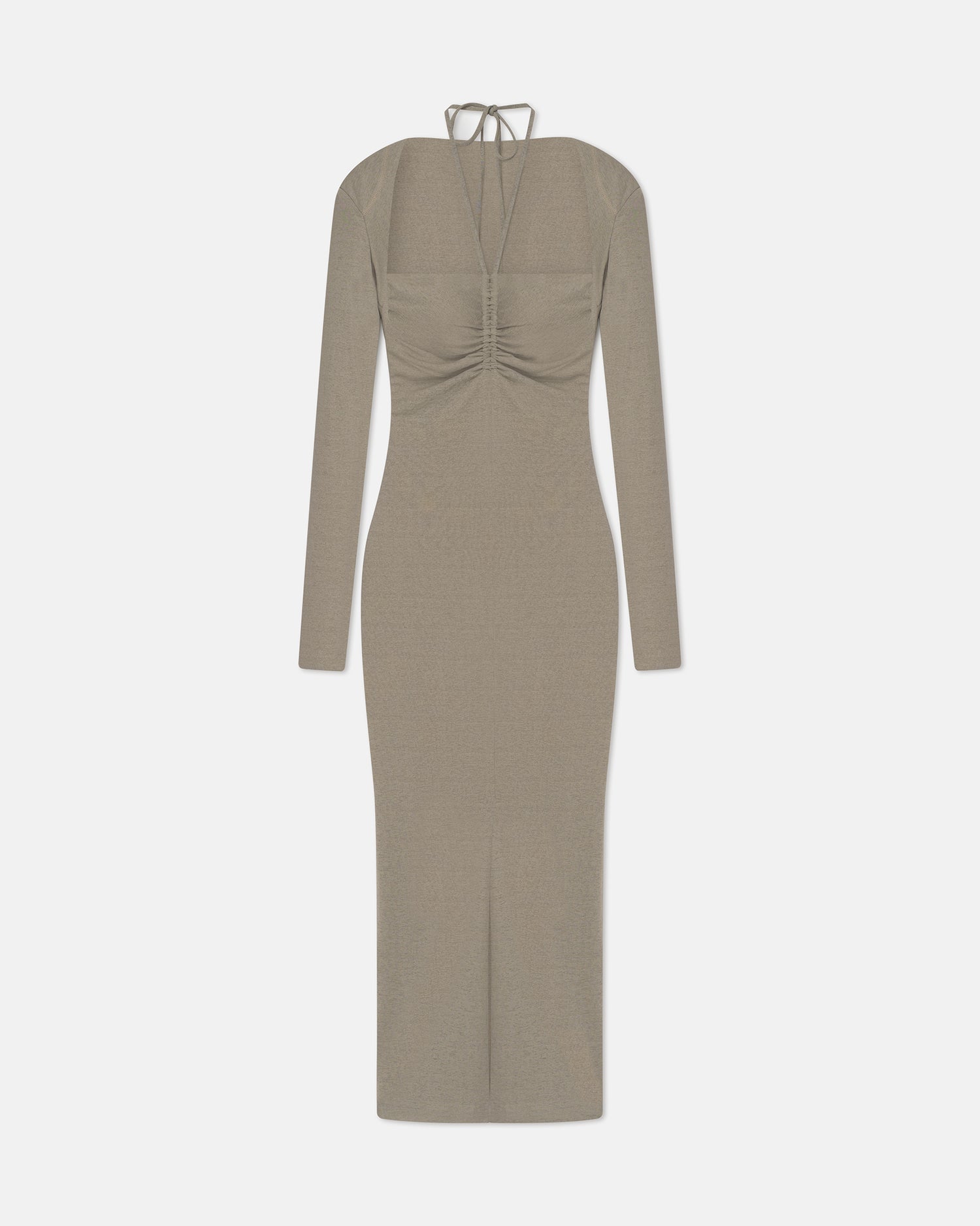 Nanushka Aponi - Mesh Jersey Dress - Fog