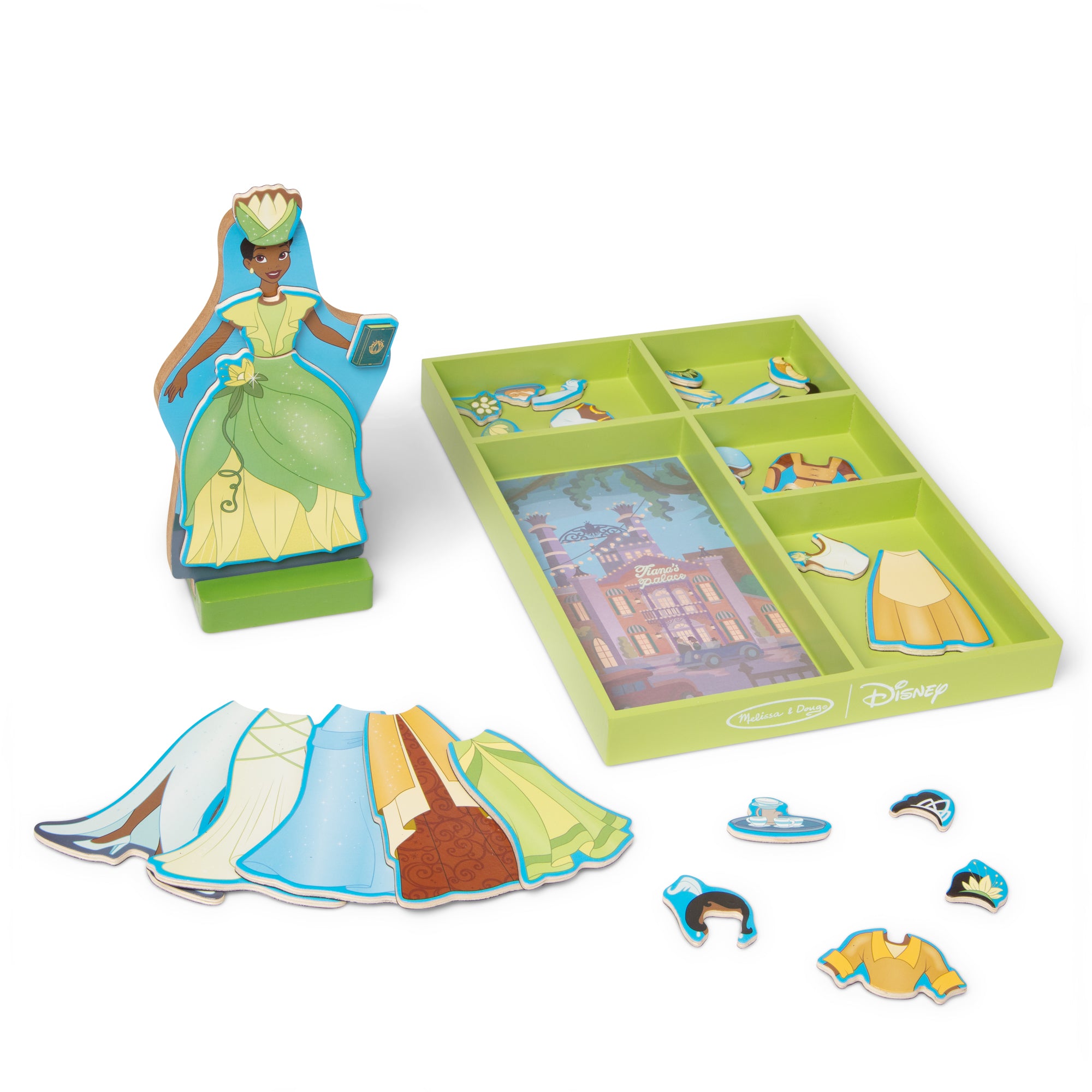 Melissa & Doug Disney Tiana Wooden Magnetic Dress-Up Play Set