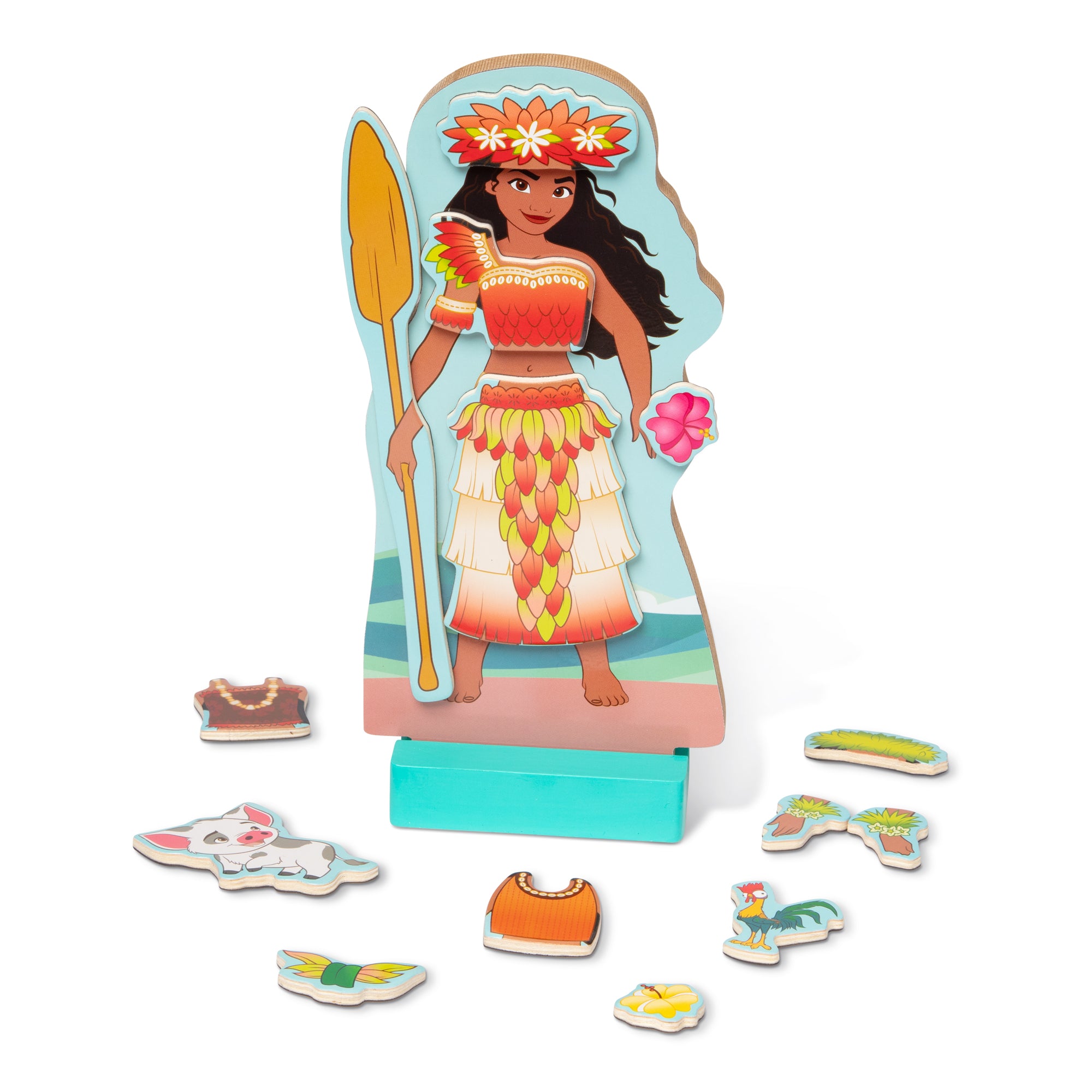 Melissa & Doug Disney Moana Wooden Magnetic Dress-Up Play Set