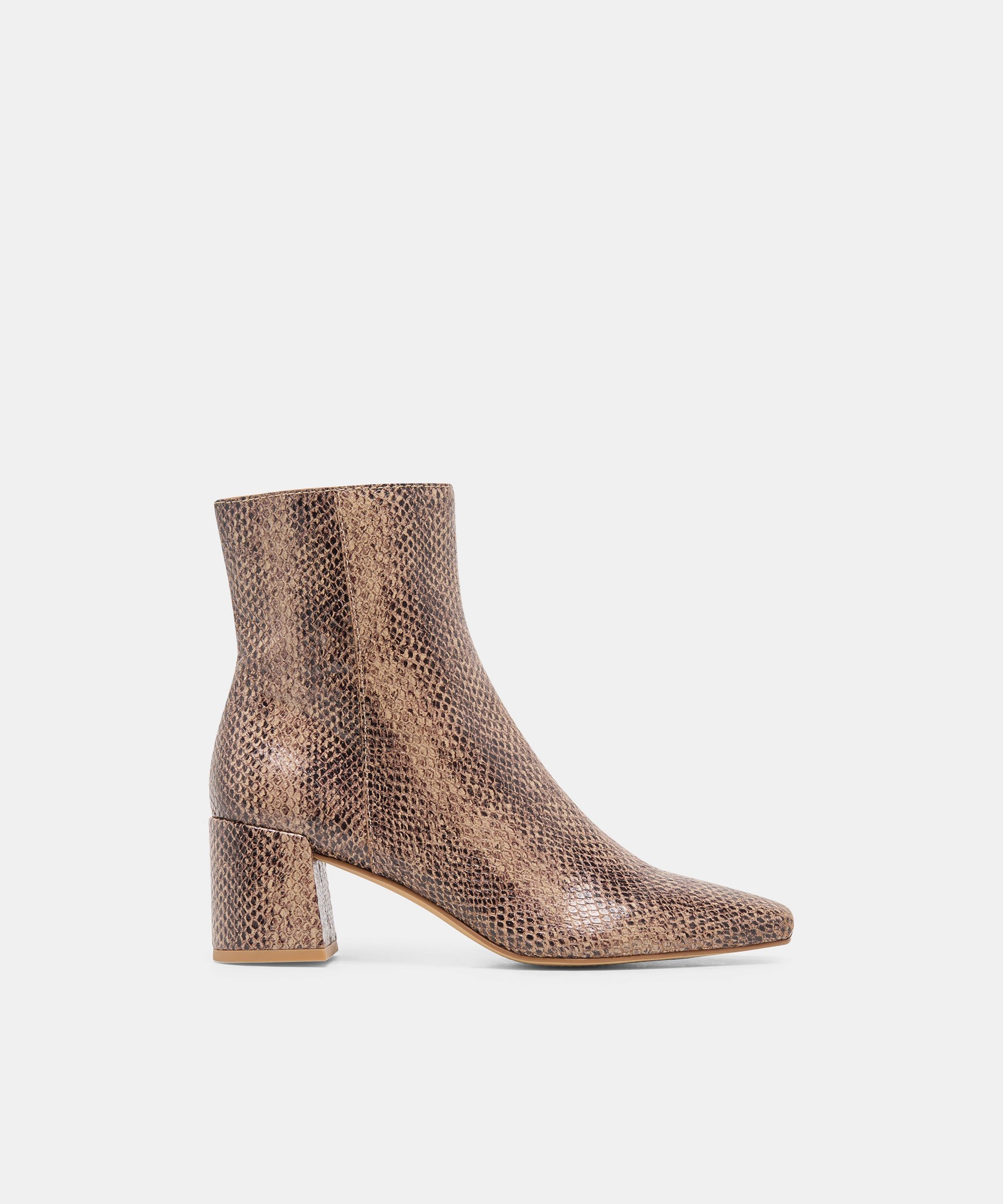 Dolce Vita BAYRA BOOTIES SNAKE TAN EMBOSSED LEATHER