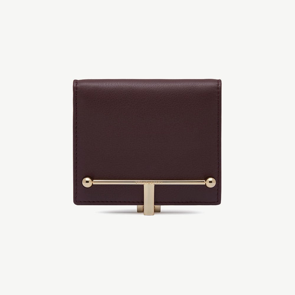 Strathberry Melville Street Wallet - Burgundy/Walnut