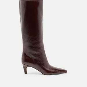 Dolce Vita JAZMIN BOOTS BLACK CHERRY LEATHER