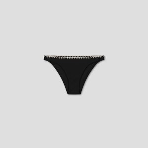 Nanushka Merve - Recycled nylon bikini bottoms - Black/Creme