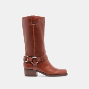 Dolce Vita ROLAN BOOTS BROWN PATENT LEATHER