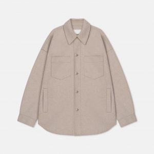 Nanushka Martin - Double Wool Overshirt - Stone