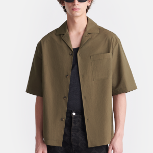 Nanushka Caspian - Heavy Poplin Shirt - Uniform Green