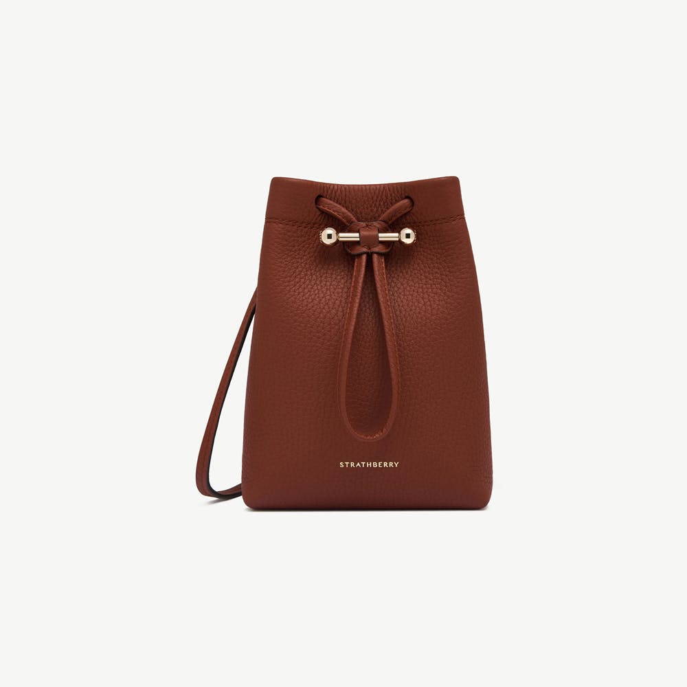 Strathberry Osette Midi Pouch - Walnut
