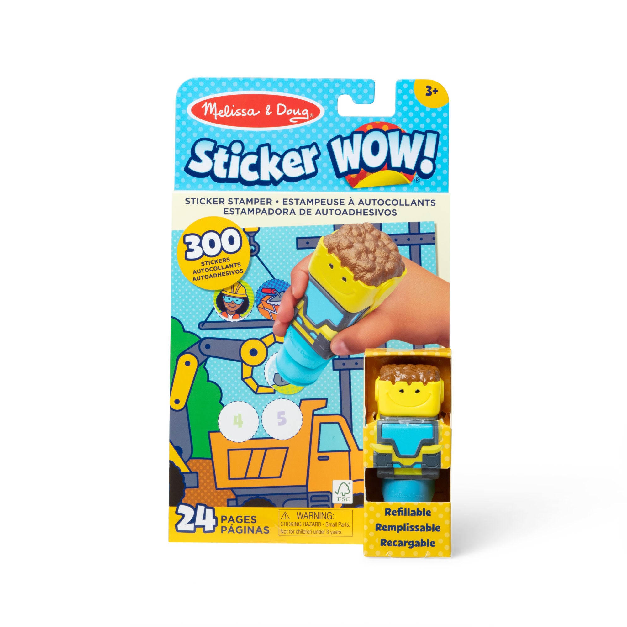 Melissa & Doug Sticker WOW!™ Activity Pad & Sticker Stamper - Bulldozer