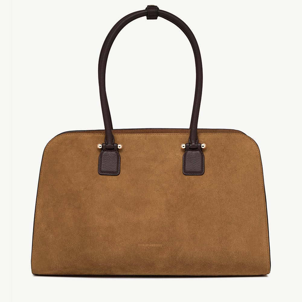 Strathberry Georgia Maxi - Toffee Suede/Espresso