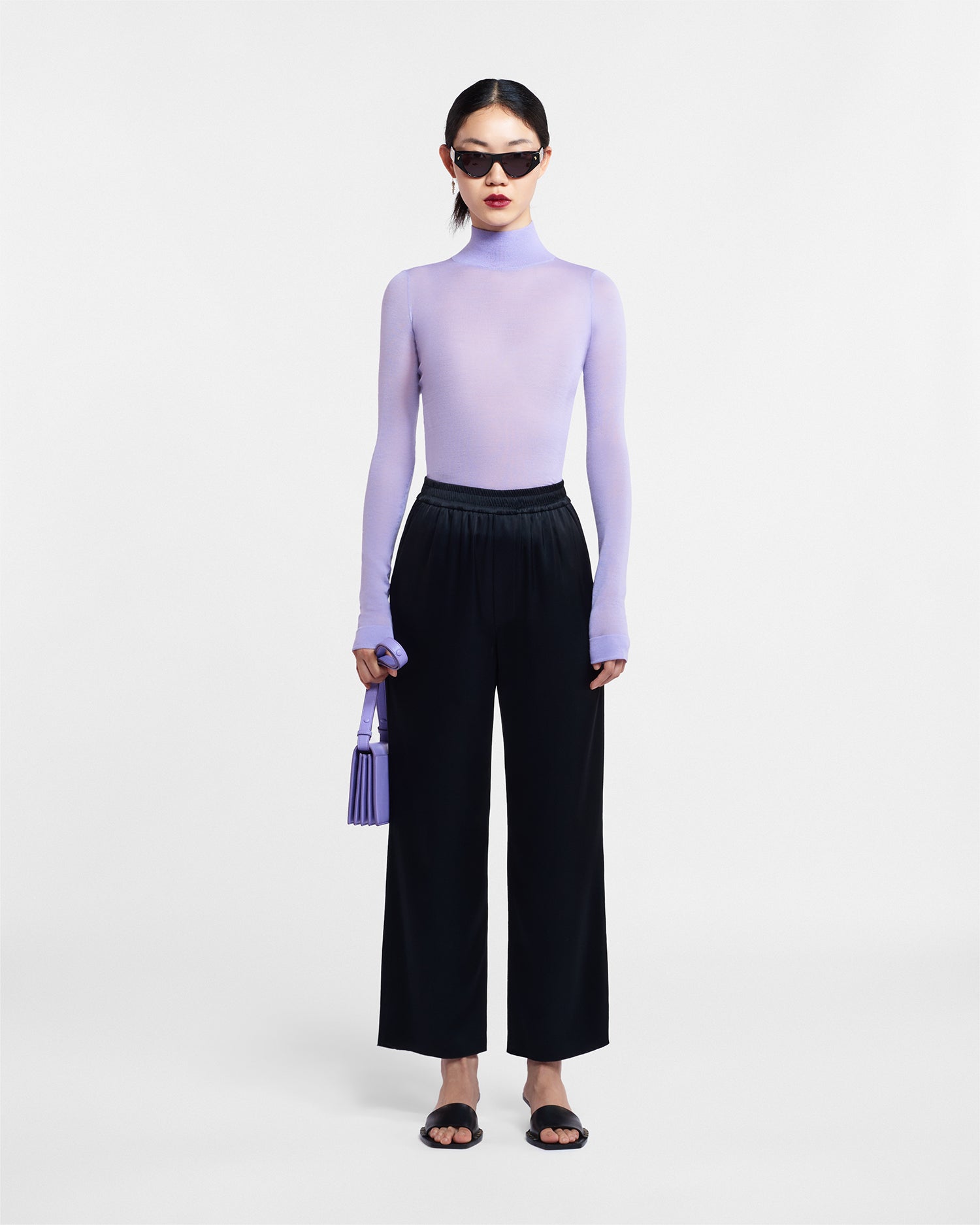 Nanushka Odessa - Slip Satin Pants - Black