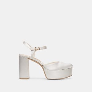 Dolce Vita GERO SATIN HEELS TRUE WHITE SATIN