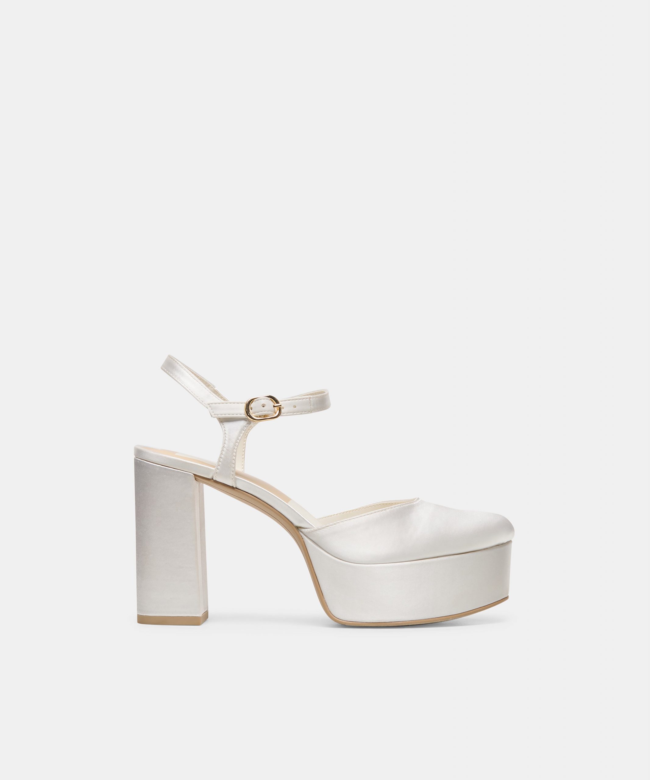 Dolce Vita GERO SATIN HEELS TRUE WHITE SATIN