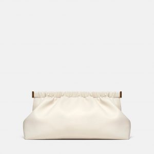 Nanushka The Bar Clutch - Alt-Nappa Clutch - Off White