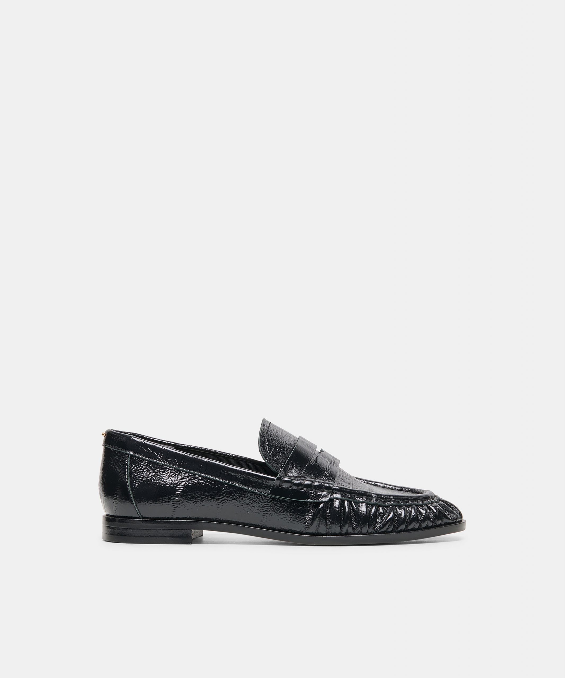 Dolce Vita BAXEN LOAFERS NOIR EMBOSSED LEATHER