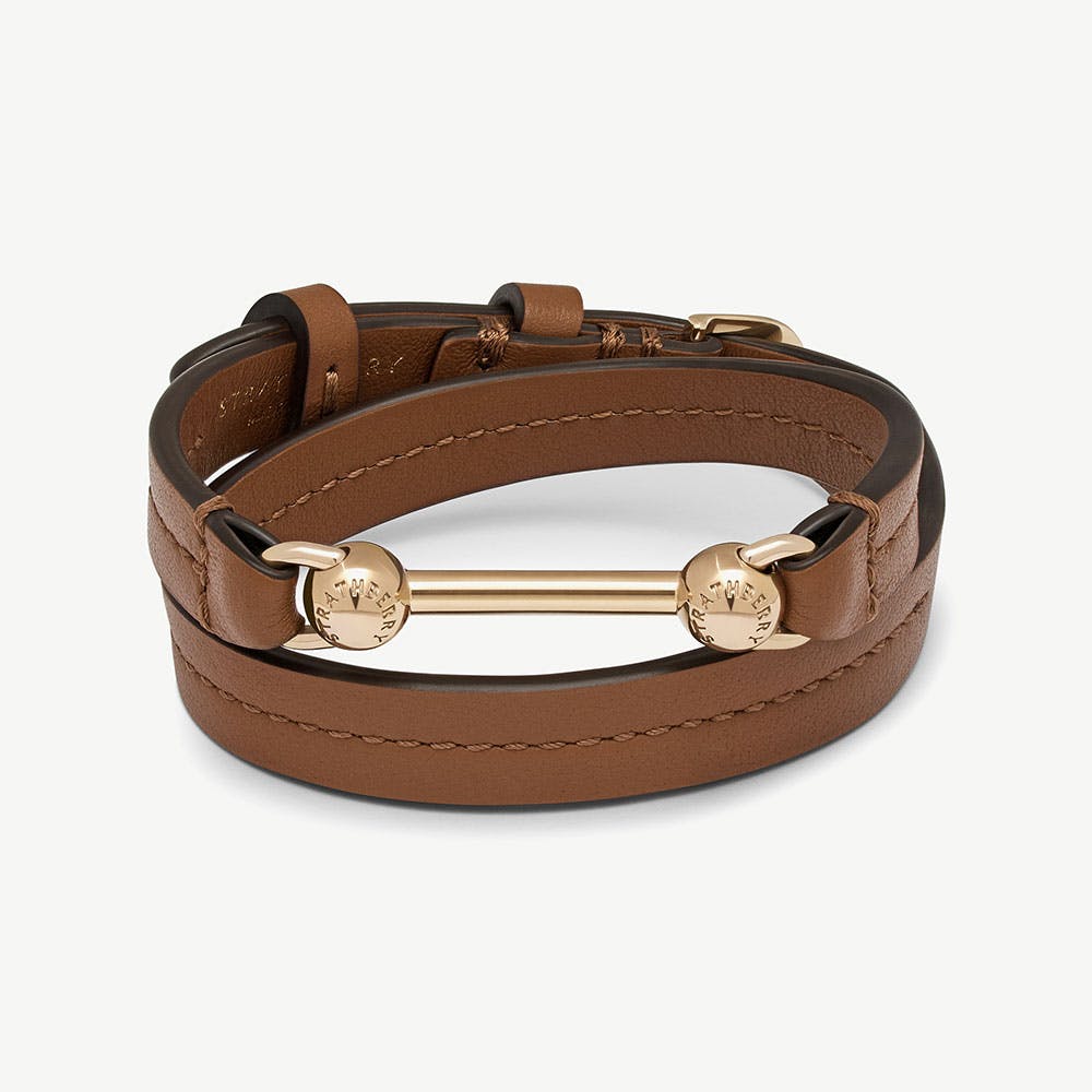 Strathberry Corda Double Wrap Bracelet - Hazelnut