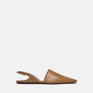 Nanushka Maimu - Leather Point-Toe Flats - Nut Brown