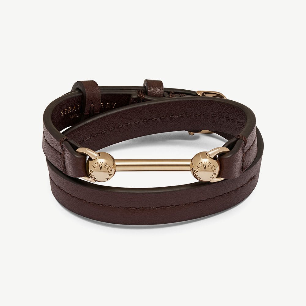 Strathberry Corda Double Wrap Bracelet - Burgundy