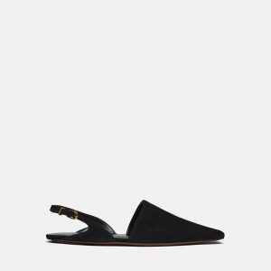Nanushka Maimu - Leather Point-Toe Flats - Black
