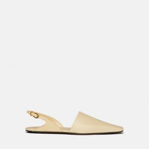 Nanushka Maimu - Leather Point-Toe Flats - Off White