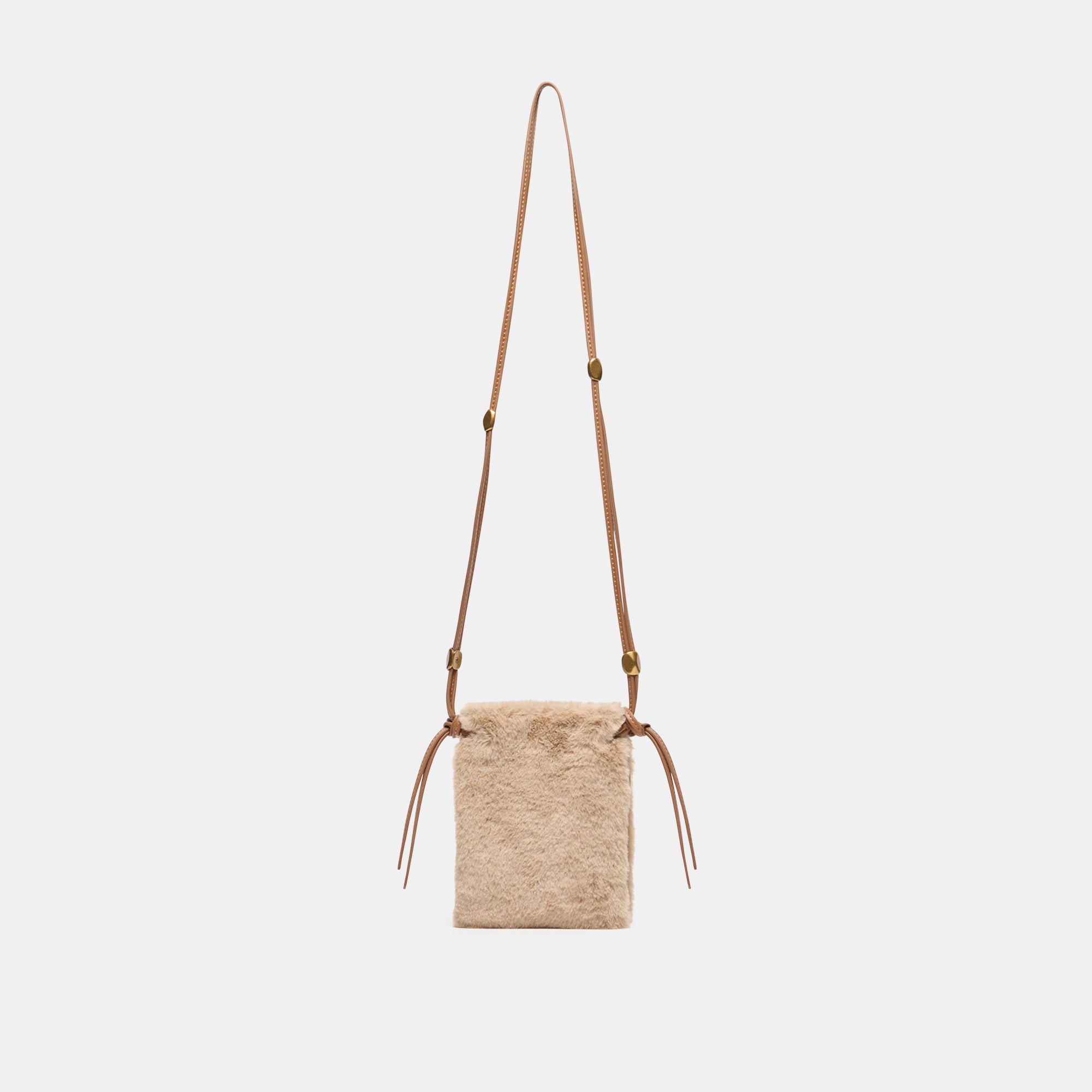 Dolce Vita LYRIK CROSSBODY MID BROWN FAUX FUR
