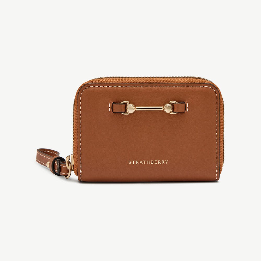 Strathberry Corda Zip Around Wallet - Chestnut