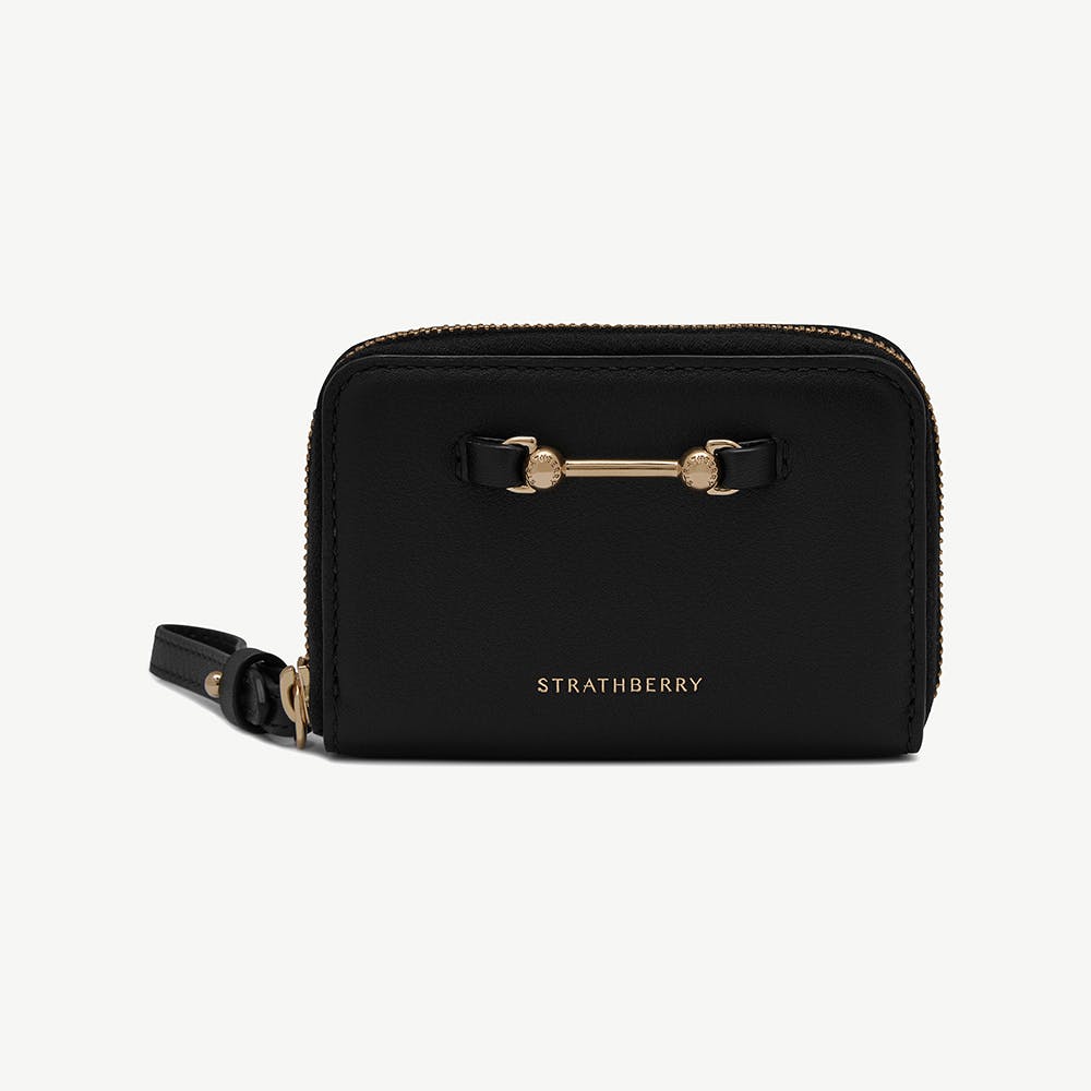 Strathberry Corda Zip Around Wallet - Black