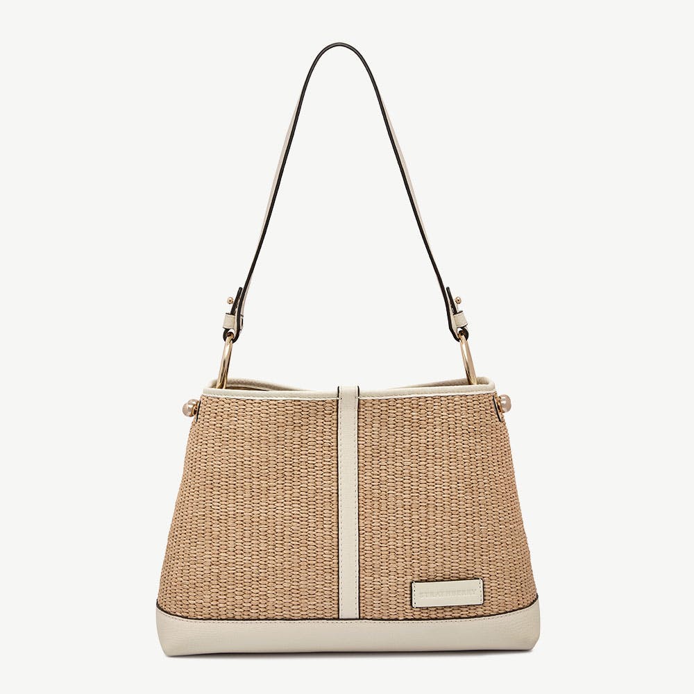 Strathberry Lana Hobo - Vanilla/Natural Raffia