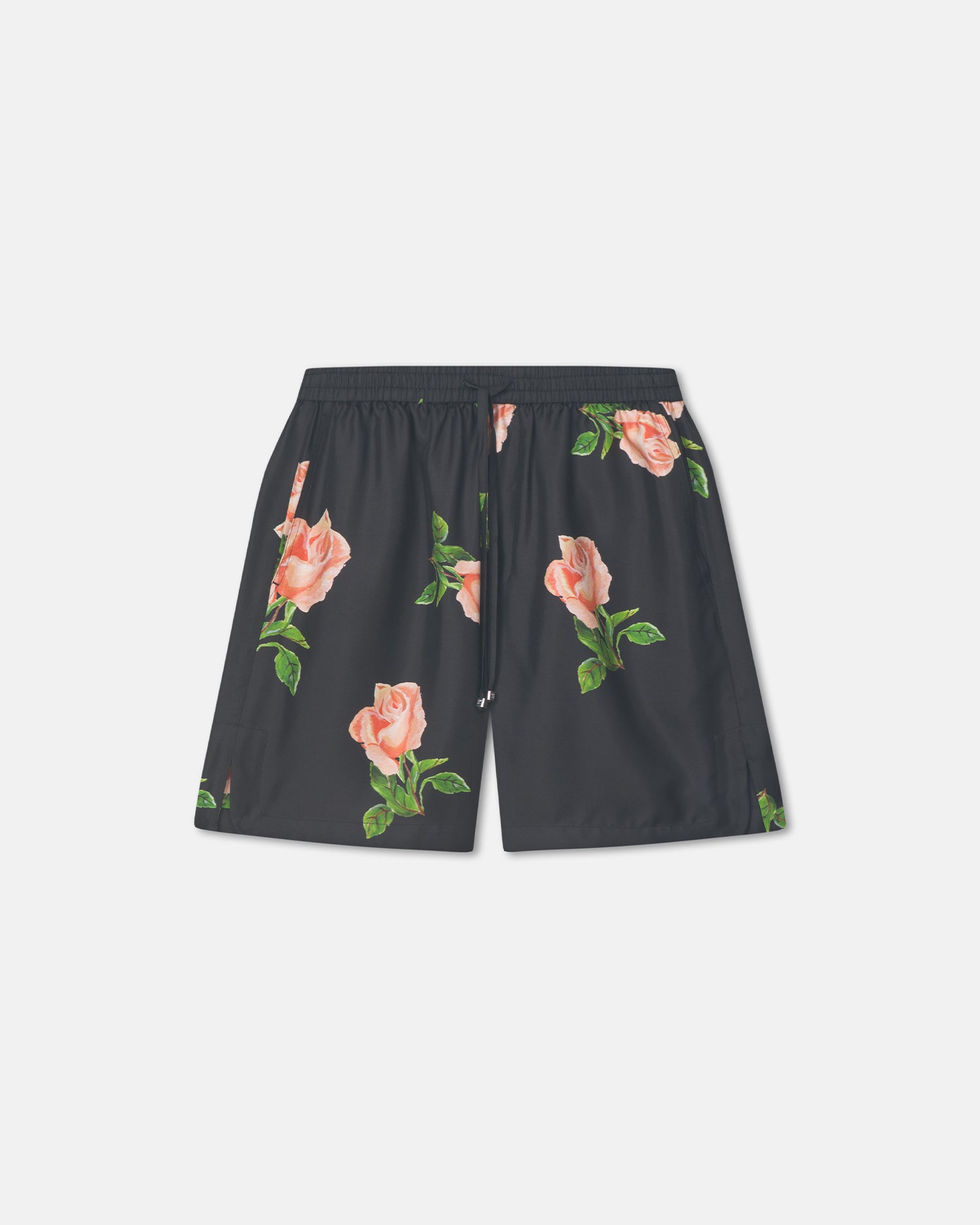Nanushka Anish - Embroidered Cotton Crepe Shorts - Black/Roses