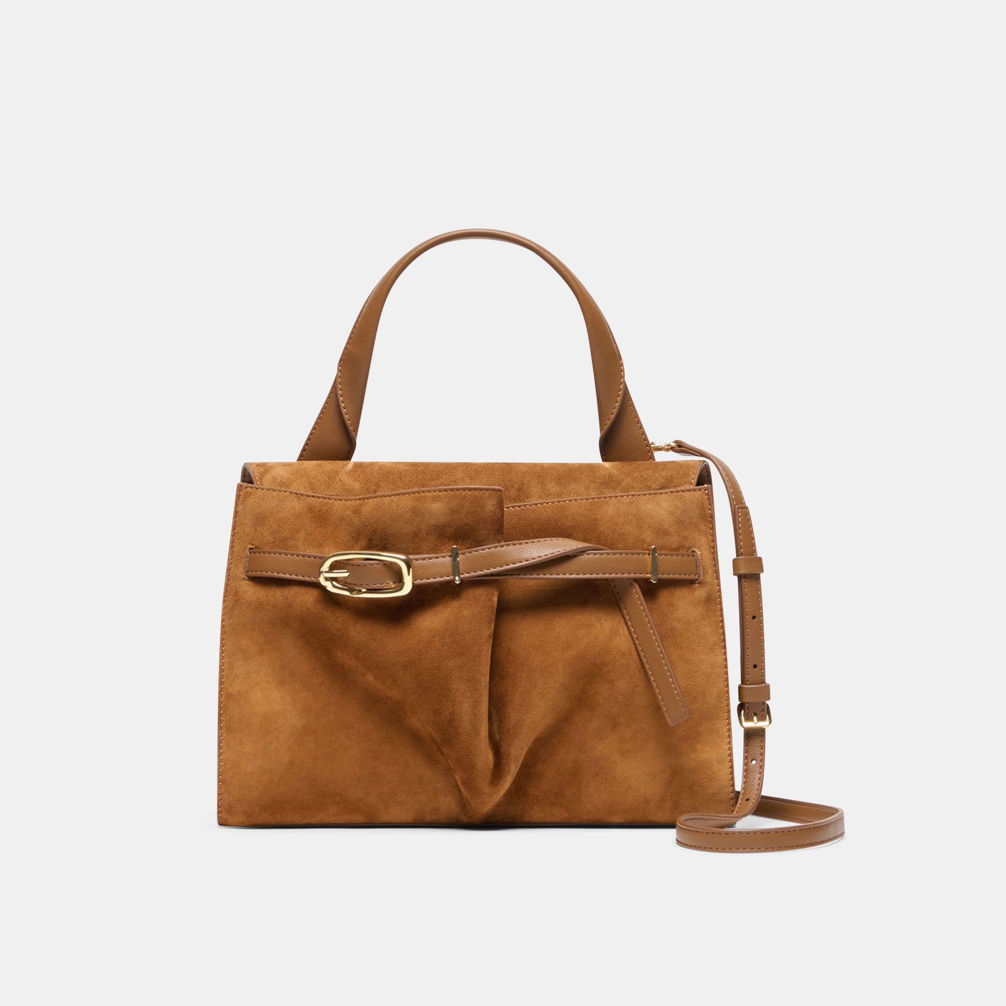 Dolce Vita BORGO HANDBAG DARK TAN SUEDE