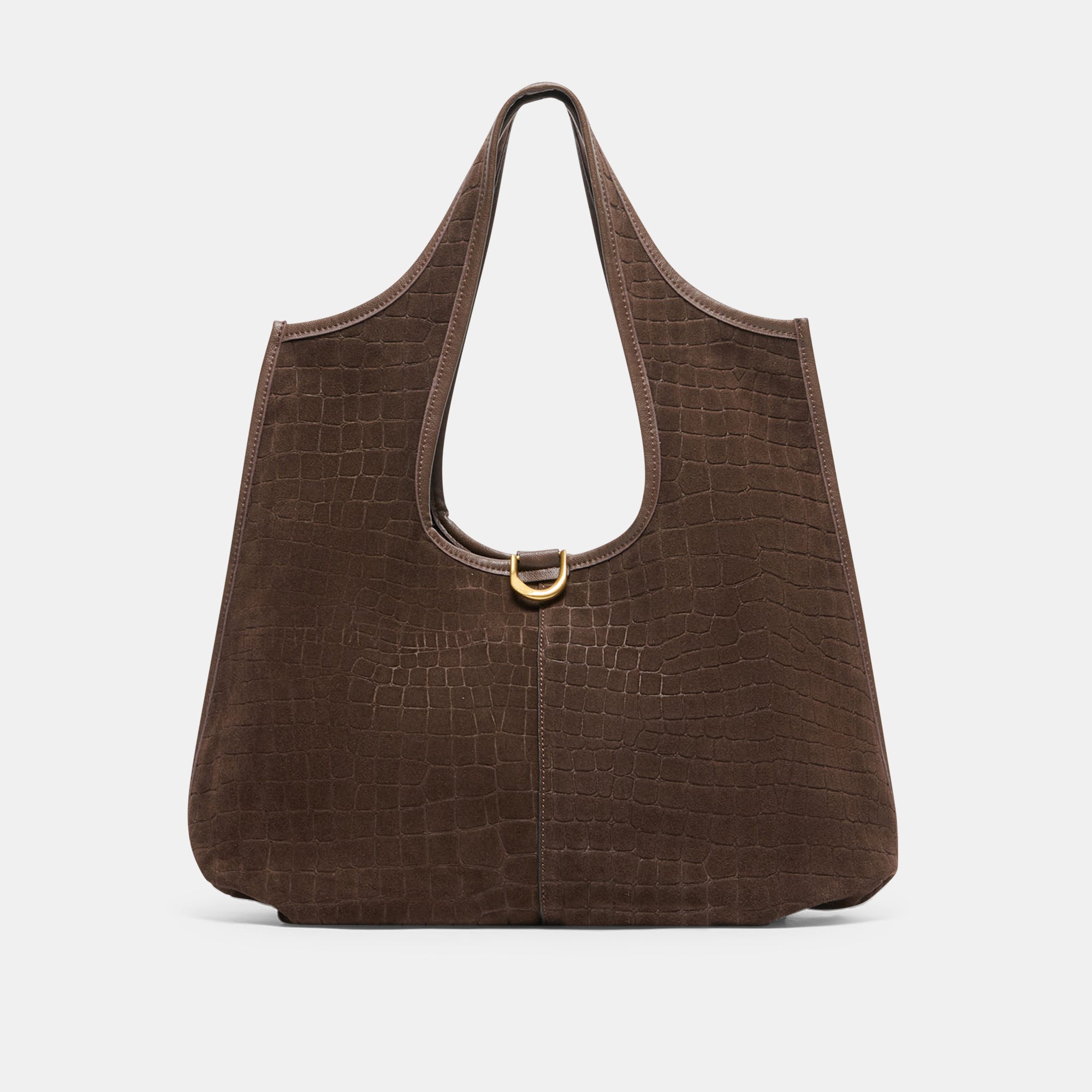 Dolce Vita PAVA TOTE MID BROWN EMBOSSED SUEDE