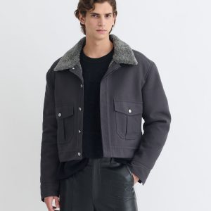 Nanushka Nowell - Wax Cotton Jacket - Graphite
