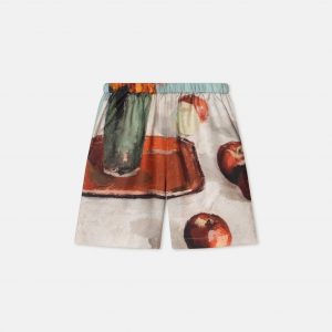 Nanushka Anne - Printed Silk Twill Shorts - Gingerbread Heart