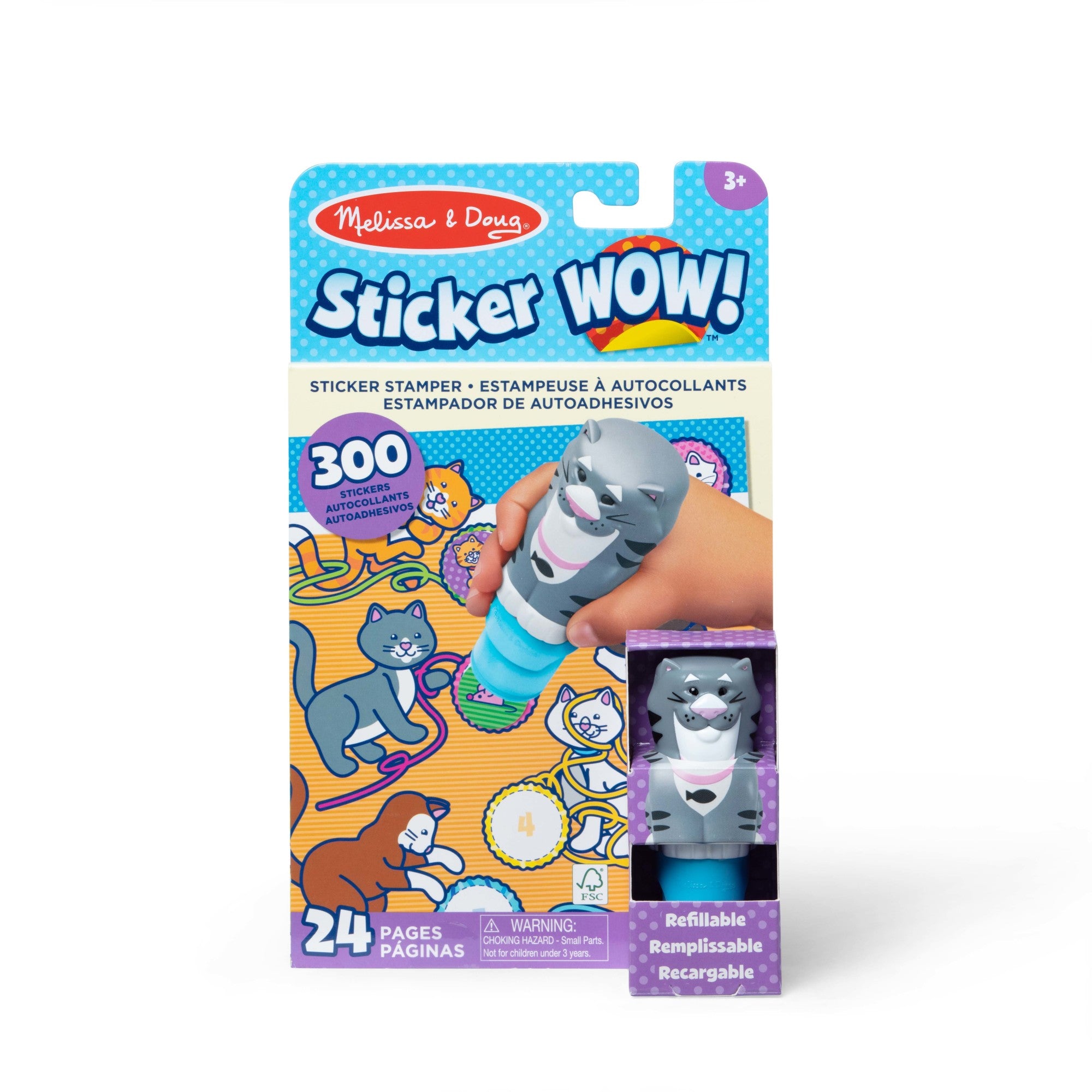 Melissa & Doug Sticker WOW!™ Activity Pad & Sticker Stamper - Cat