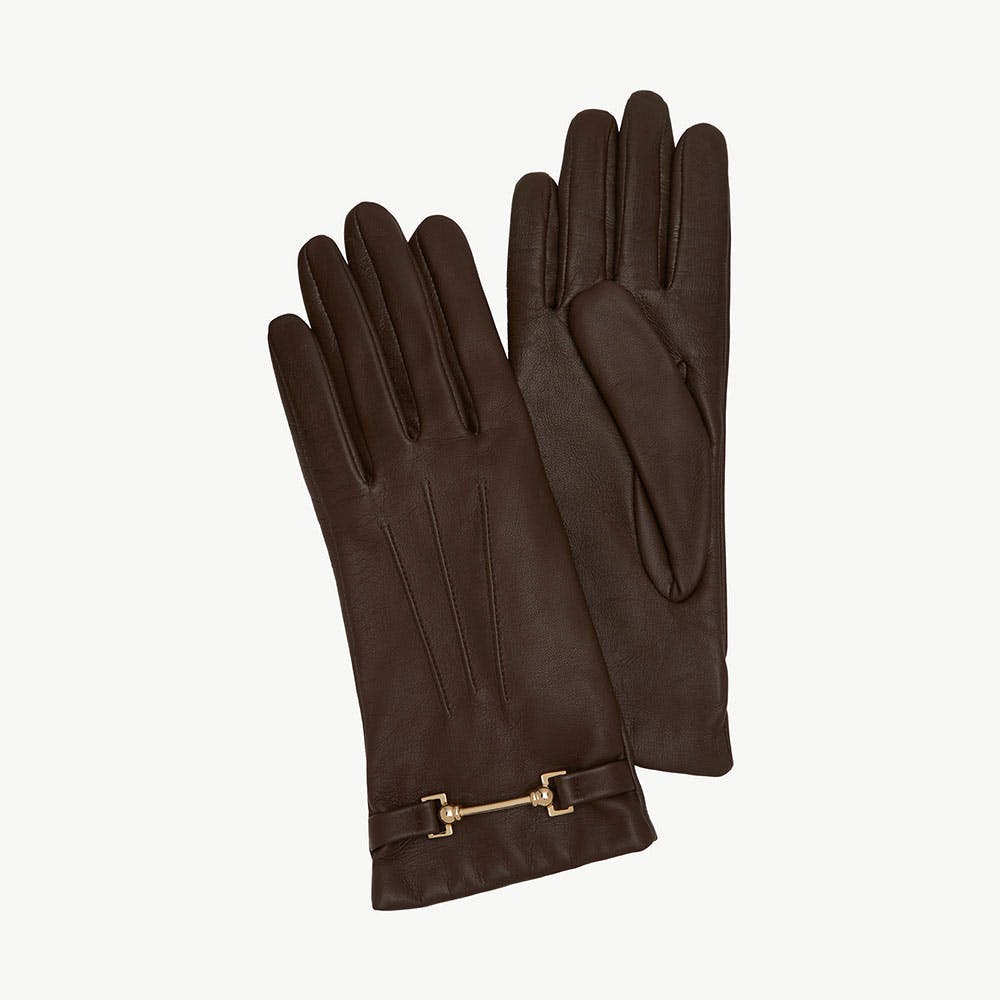 Strathberry Stockbridge Gloves - Chocolate