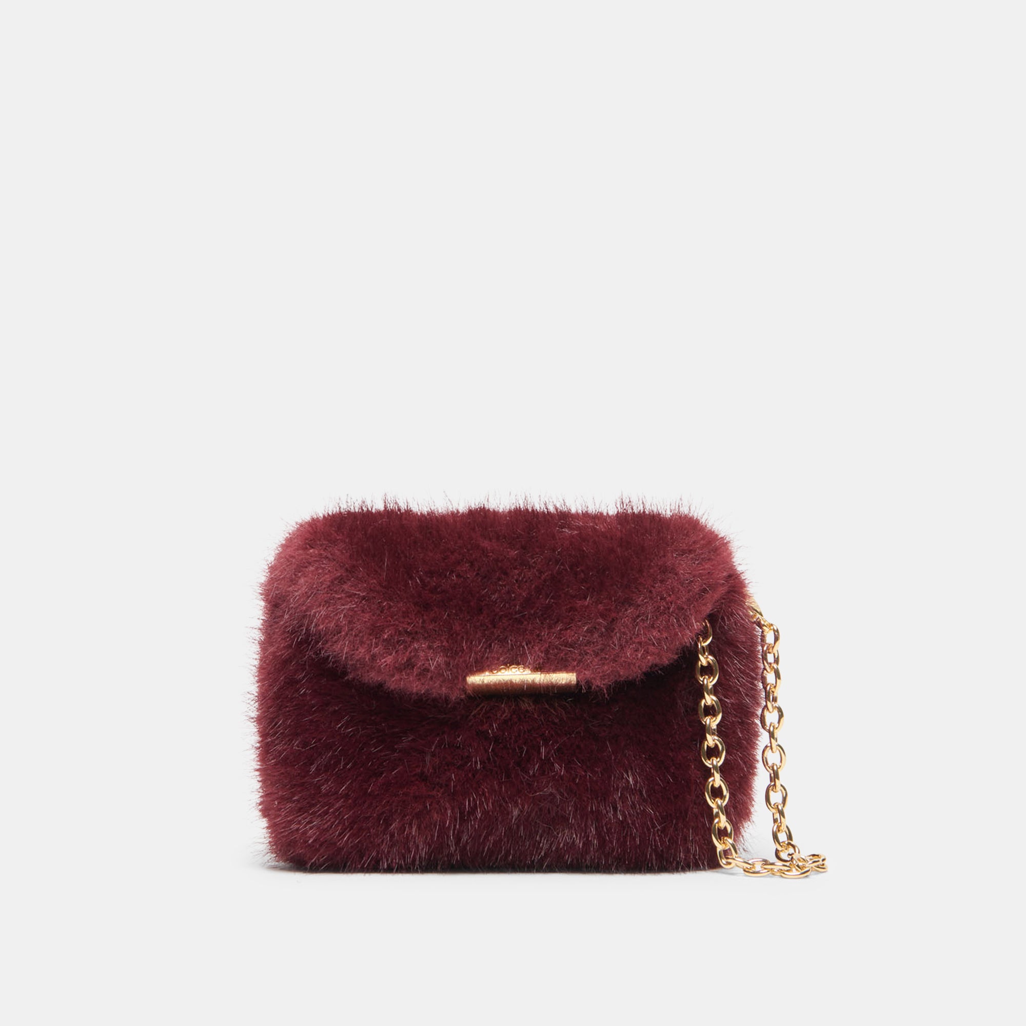 Dolce Vita BRINDI CROSSBODY WALLET BURGUNDY FAUX FUR