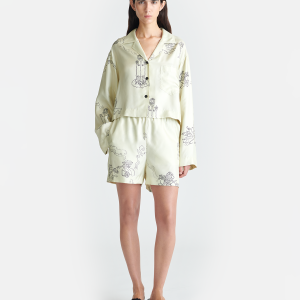 Nanushka Dylla - Printed Tailored Silk Twill Shorts - Folktale