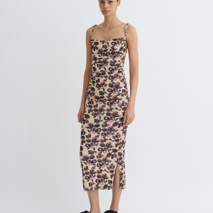 Nanushka Alexa - Printed Mesh Jersey Midi Dress - Tapestry Floral