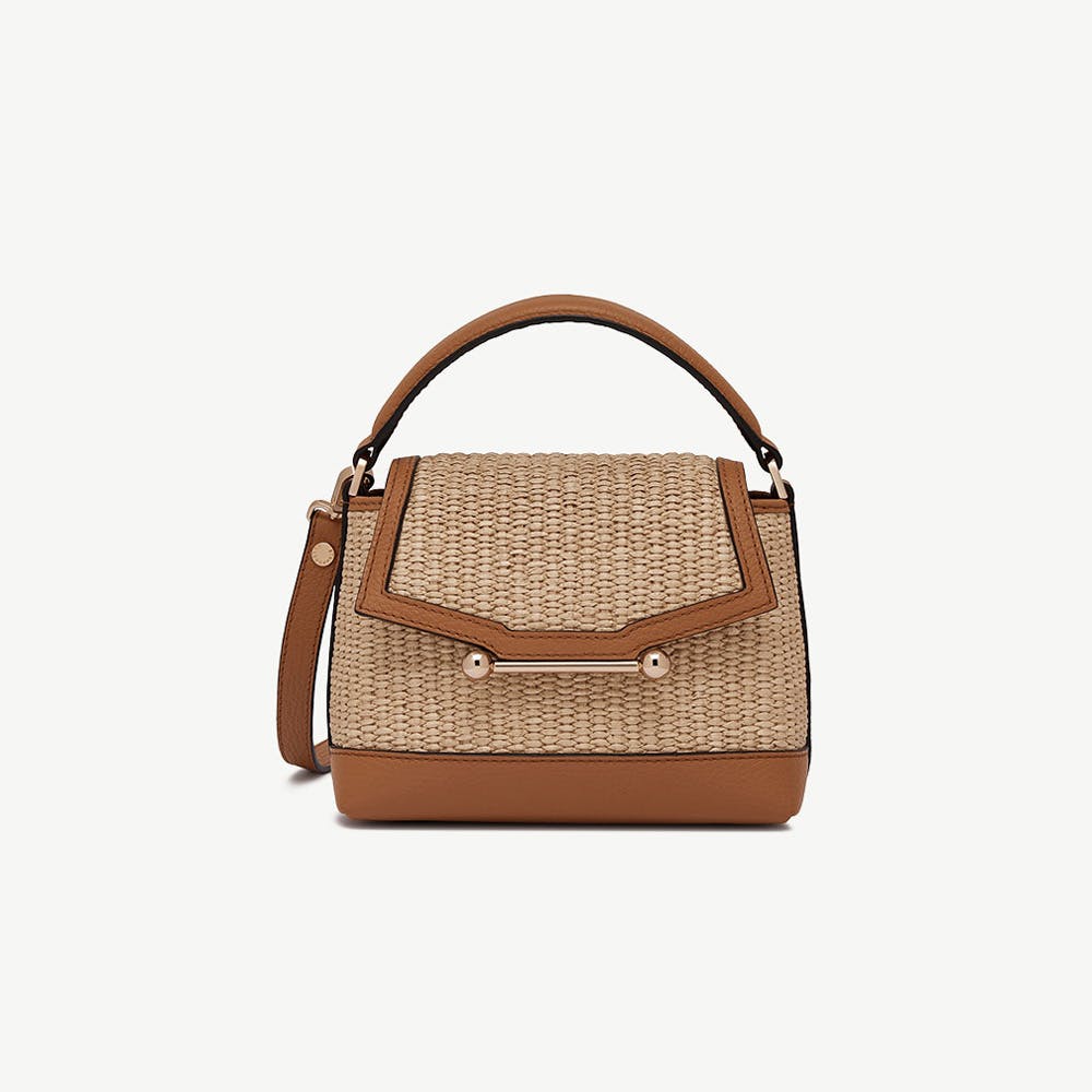 Strathberry Mosaic Nano - Tan/Natural Raffia