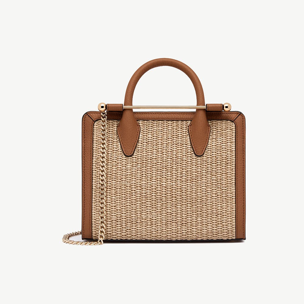 Strathberry Mini Tote - Tan/Natural Raffia