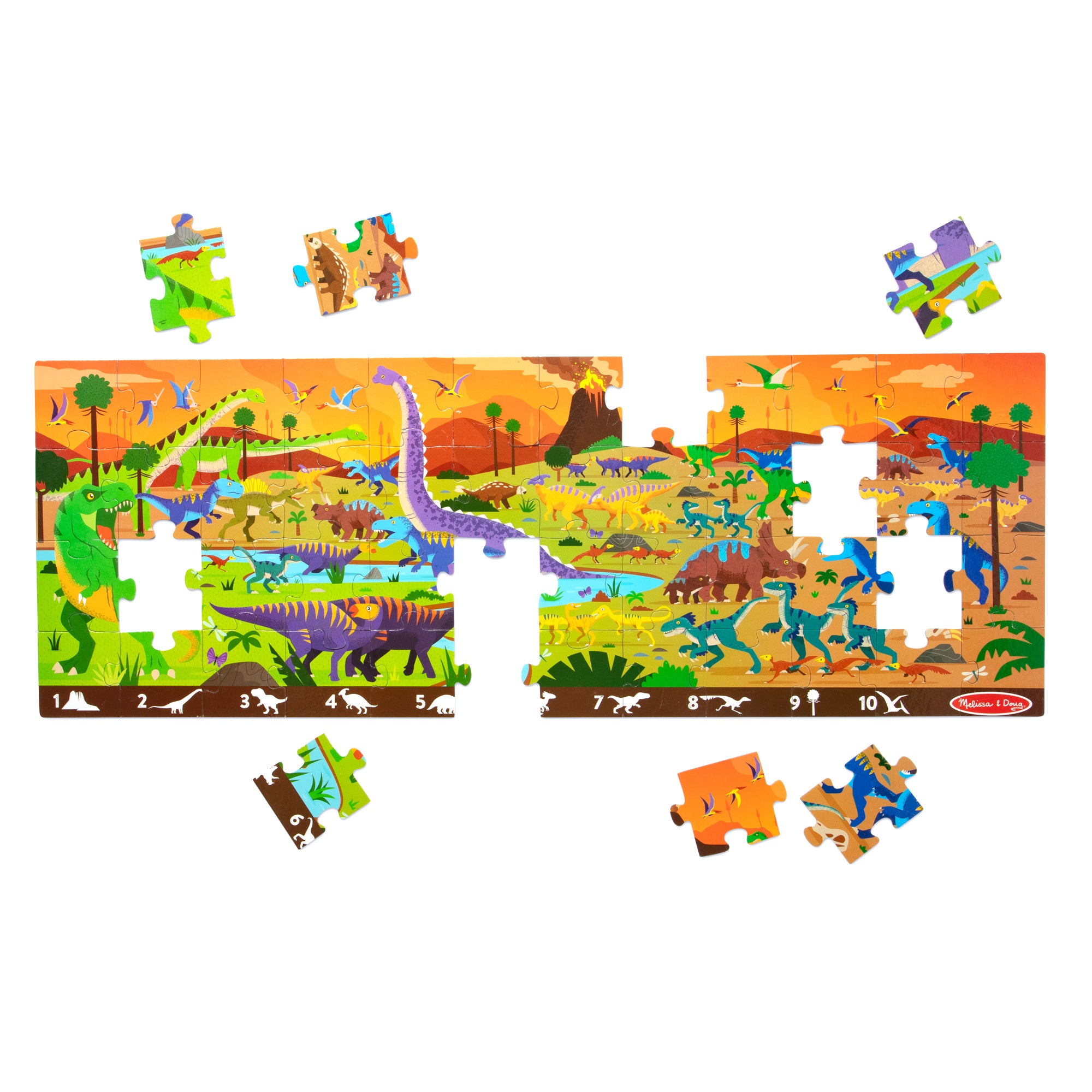 Melissa & Doug Land of Dinosaurs Floor Puzzle - 48 Pieces