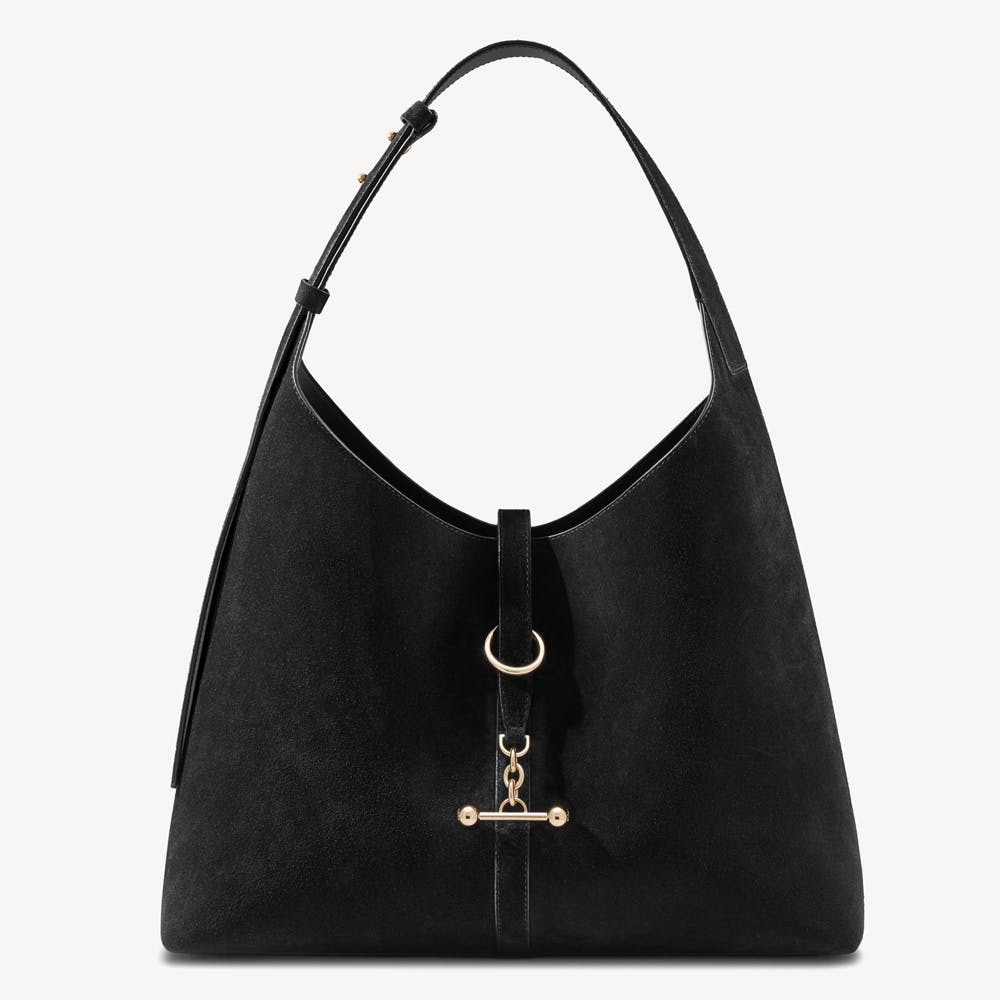Strathberry Kite Hobo Maxi - Black Suede