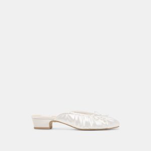 Dolce Vita ARDENA SATIN HEELS TRUE WHITE SATIN