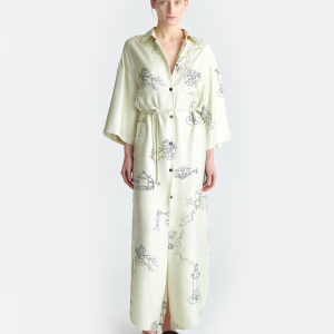 Nanushka Damala - Printed Silk Twill Shirt Dress - Folktale