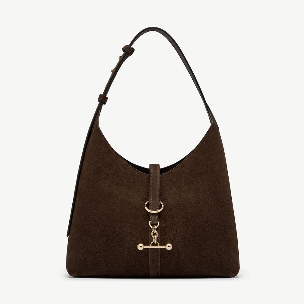 Strathberry Kite Hobo - Chocolate Suede