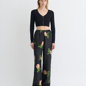Nanushka Dovie - Cropped Cardigan - Black