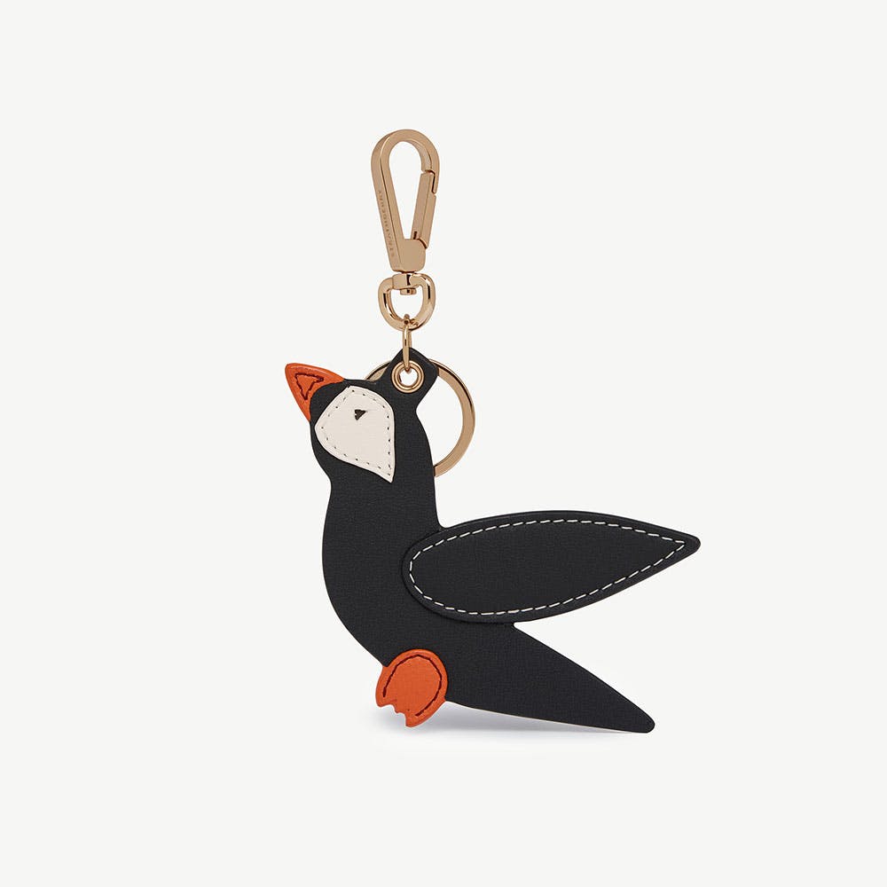 Strathberry Bag Charm - Puffin Black/Vanilla/Marmalade