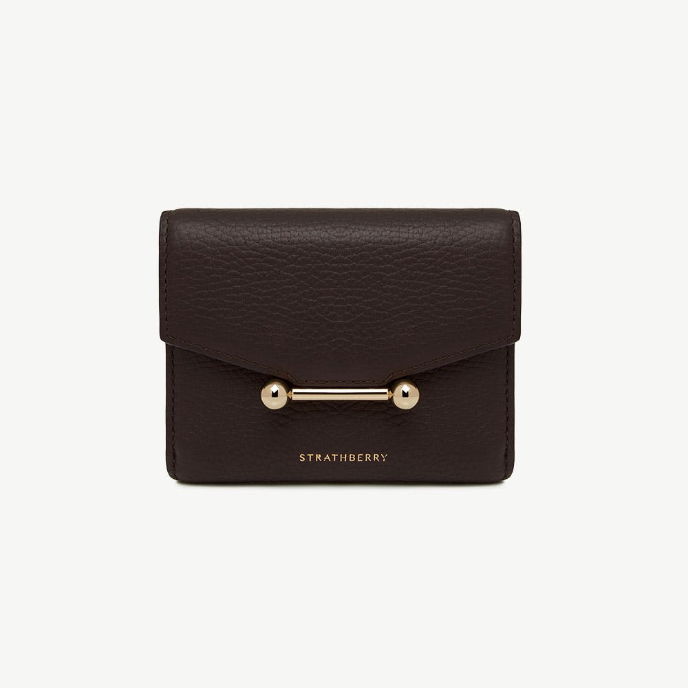 Strathberry Mosaic Trifold Wallet - Espresso