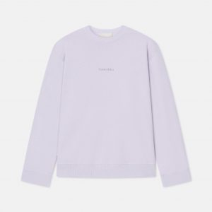 Nanushka Remy - Printed Cotton-Fleece Sweatshirt - Lilac/Black/Books