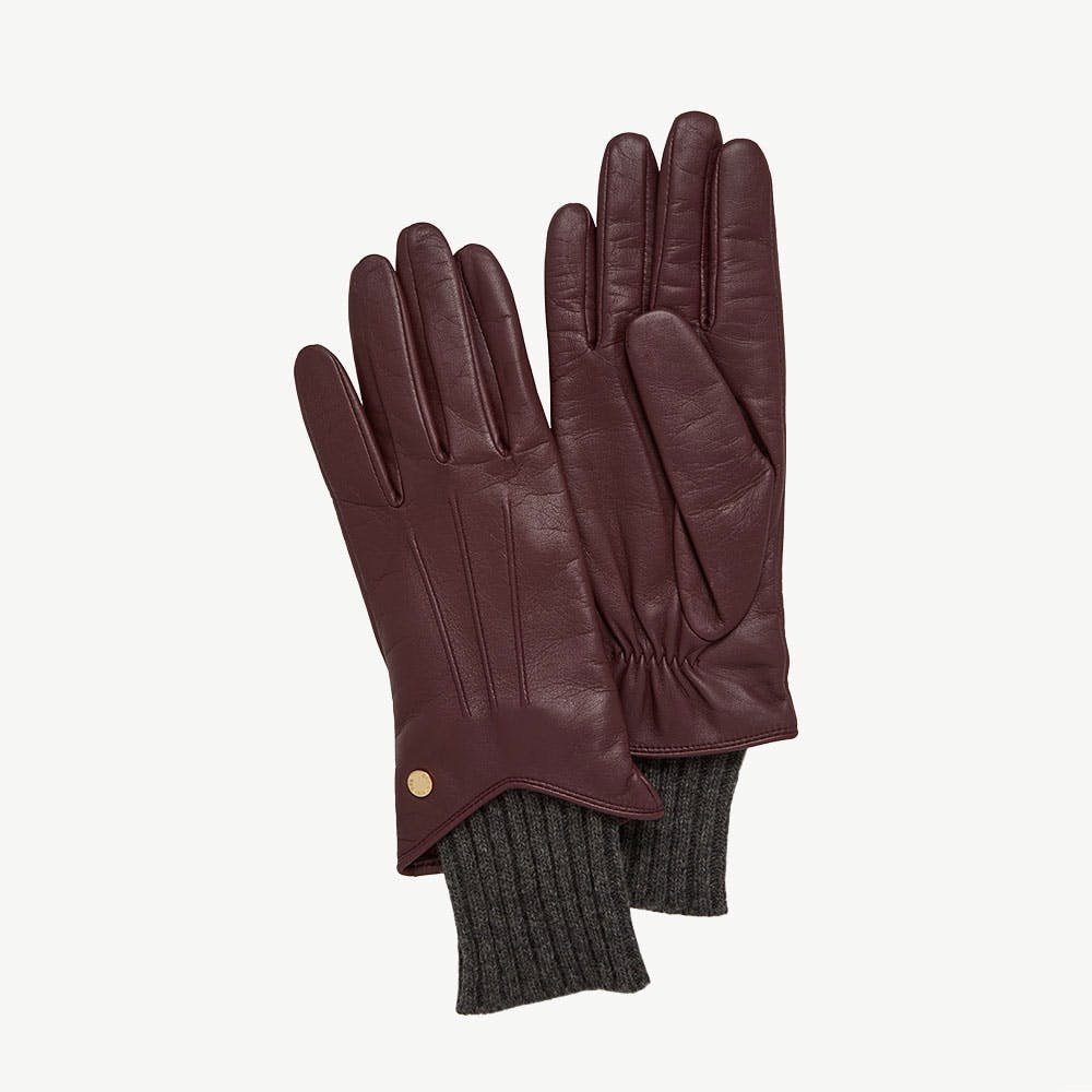 Strathberry Grange Gloves - Burgundy