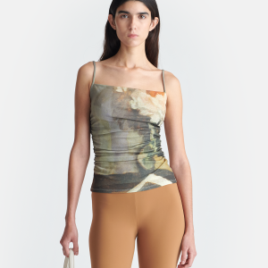 Nanushka Jazlyn - Printed Mesh Jersey Top - Books